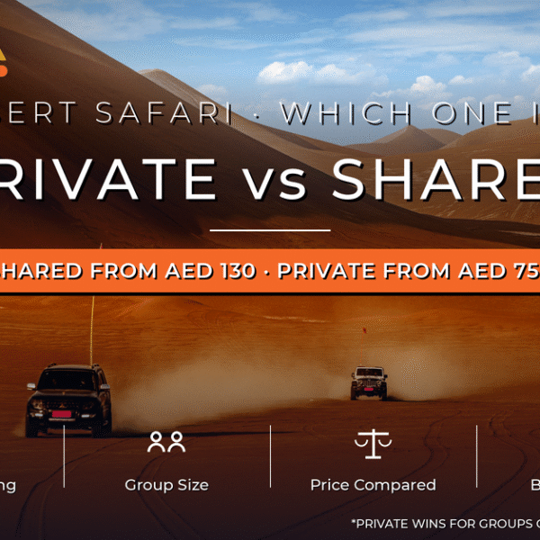 Private vs Shared Desert Safari Dubai 2026 - Prices, Group Size and Which to Book by Mayra Tours