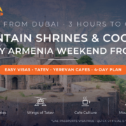 Tatev Monastery perched above the Vorotan Gorge in Armenia - Armenia from Dubai 4-day weekend guide 2026 with easy visas, Wings of Tatev cable car and Yerevan cafes by Mayra Tours