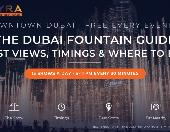 The Dubai Fountain Guide: How to Catch the Best Views, Show Timings, and Nearby Spots to Eat