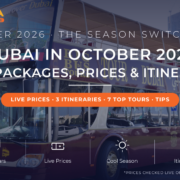 Open-top double-decker sightseeing bus in Dubai - Dubai tour packages October 2026 guide with live prices and 3 ready itineraries by Mayra Tours